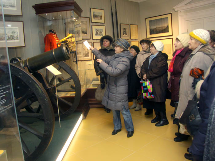 Ветераны в музее Бородинской битвы